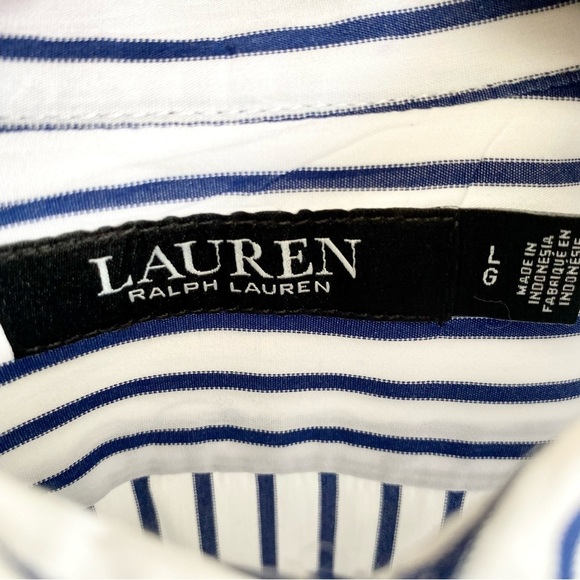 Ralph Lauren Classic Navy and White Striped Women’s Shirt - Picture 5 of 5